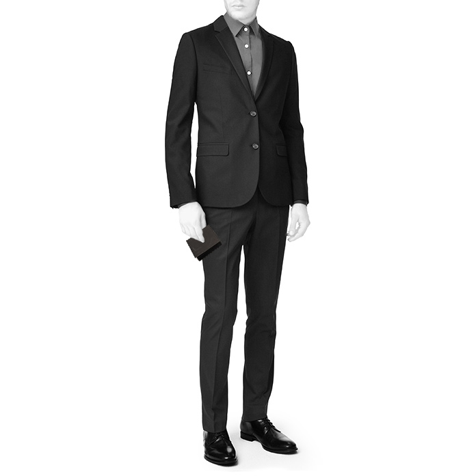 Portafogli Hermès in pelle martellata nera - Detail D1