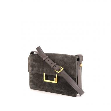 Bolso bandolera Saint Laurent Lulu en ante gris