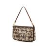 Louis Vuitton Pochette accessoires pouch in brown and grey monogram canvas and natural leather - 00pp thumbnail