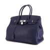Hermes Birkin 35 cm handbag in navy blue togo leather - 00pp thumbnail