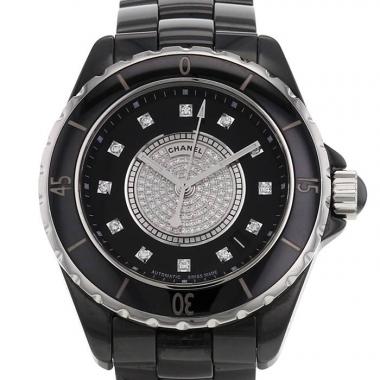 Reloj Chanel J12 de cerámica noire y acero Ref :  H1757 Circa  2010