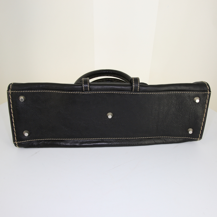 Sac à main Chloé Edith en cuir noir - Detail D4