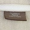 Hermes Victoria handbag in etoupe togo leather and beige canvas - Detail D3 thumbnail