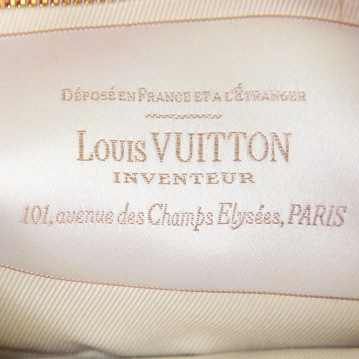 Pochette Louis Vuitton Sabbia in tela monogram beige e pelle rosa - Detail D3