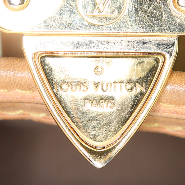 Borsa a tracolla Louis Vuitton Shirley Bag in tela monogram multicolore nera e pelle naturale - Detail D3