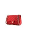 Chanel Timeless jumbo handbag in red quilted leather - 00pp thumbnail