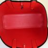 Shopping bag Christian Louboutin Cabata in pelle lucida bicolore nera e rossa con borchie - Detail D2 thumbnail