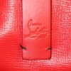 Shopping bag Christian Louboutin Cabata in pelle lucida bicolore nera e rossa con borchie - Detail D3 thumbnail