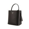 Prada medium model shopping bag in black leather saffiano - 00pp thumbnail