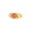 Van Cleef & Arpels 1980's ring in yellow gold and coral - 00pp thumbnail