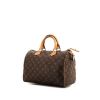 Bolso de mano Louis Vuitton Speedy 30 en lona Monogram marrón y cuero natural - 00pp thumbnail
