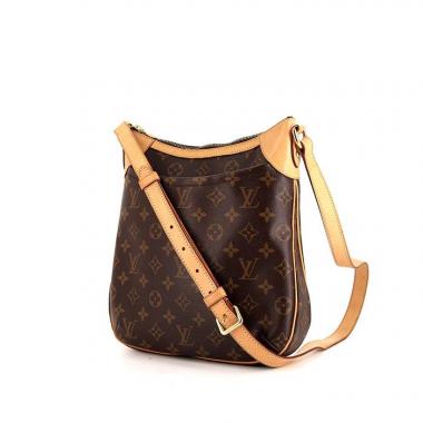 Borsa a tracolla Louis Vuitton Odeon modello piccolo in tela monogram marrone e pelle naturale
