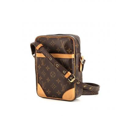 Bolso bandolera Louis Vuitton Danube	 en lona Monogram marrón y cuero natural
