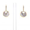 Cartier Amulette earrings in yellow gold,  mother of pearl and diamonds - 360 thumbnail