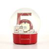 Palla di neve Chanel modello grande in resina rossa e plexiglas trasparente - 360 thumbnail