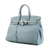 Hermes Birkin 35 cm handbag in blue Celeste epsom leather - 00pp thumbnail