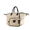 Chanel travel bag in beige canvas and brown leather - 00pp thumbnail