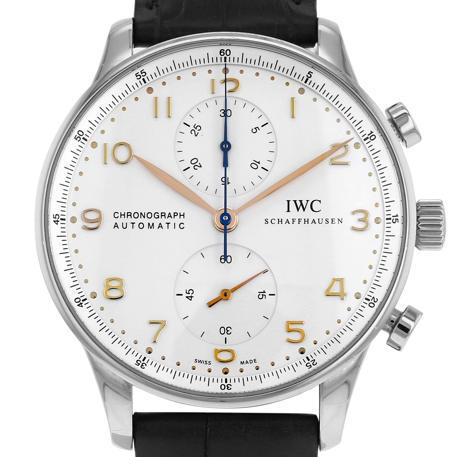 IWC Portuguese-Chronograph watch in stainless steel Ref:  3714 Circa  2010 - 00pp