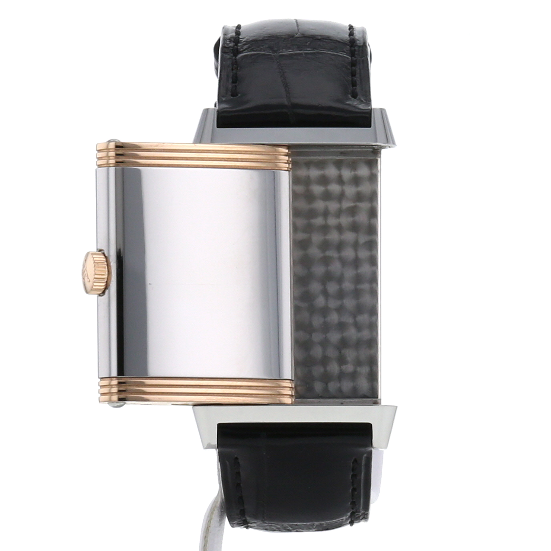 Jaeger Lecoultre Reverso watch in stainless steel and pink gold Ref:  268.D.47 Circa  2010