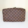 Borsa a tracolla Louis Vuitton Speedy 25 cm in tela a scacchi marrone e pelle marrone - Detail D5 thumbnail