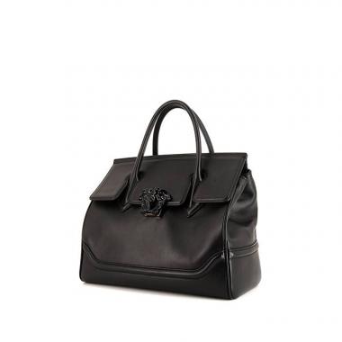 Bolso de mano Versace Palazzo Empire en cuero negro