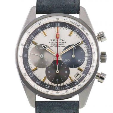 Montre Zenith El Primero en acier Ref :  A386 Vers  1969