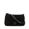 Chanel Petit Shopping handbag in black suede - 360 thumbnail