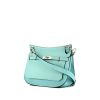 Hermès Jypsiere 28 cm shoulder bag in blue Lagon togo leather and blue Lagon Swift leather - 00pp thumbnail