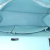 Hermès Jypsiere 28 cm shoulder bag in blue Lagon togo leather and blue Lagon Swift leather - Detail D2 thumbnail