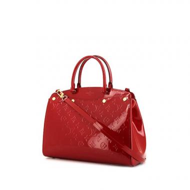 Sac à main Louis Vuitton Brea en cuir verni monogram rouge