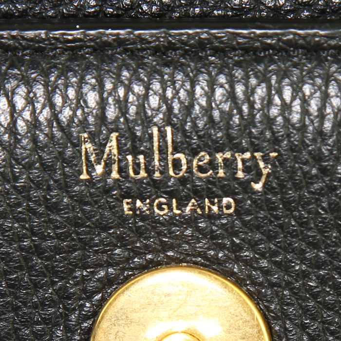 Sac bandoulière Mulberry Bayswater en cuir noir - Detail D4