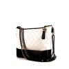 Chanel Gabrielle  shoulder bag in white and black bicolor quilted leather - 00pp thumbnail