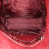 Prada Daino shopping bag in burgundy grained leather - Detail D3 thumbnail