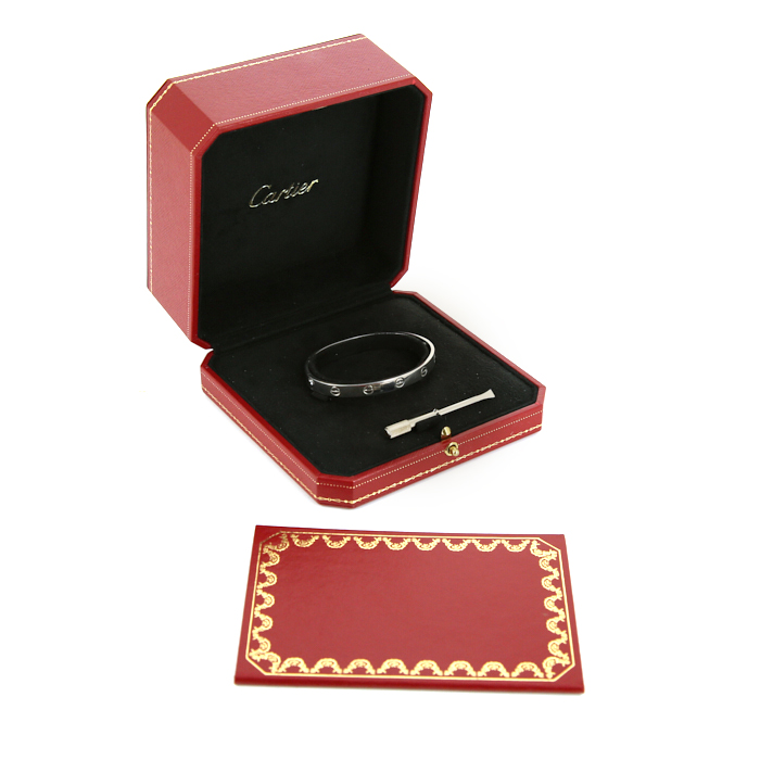 Brazalete Cartier Love en oro blanco - Detail D2