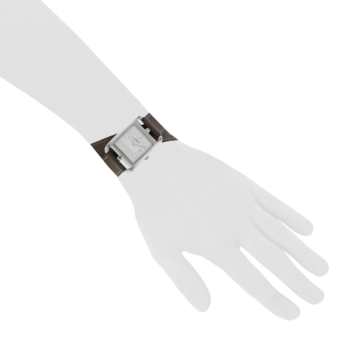 Hermes Cape Cod watch in stainless steel Ref:  CC2.710 Circa  2015 - Detail D1
