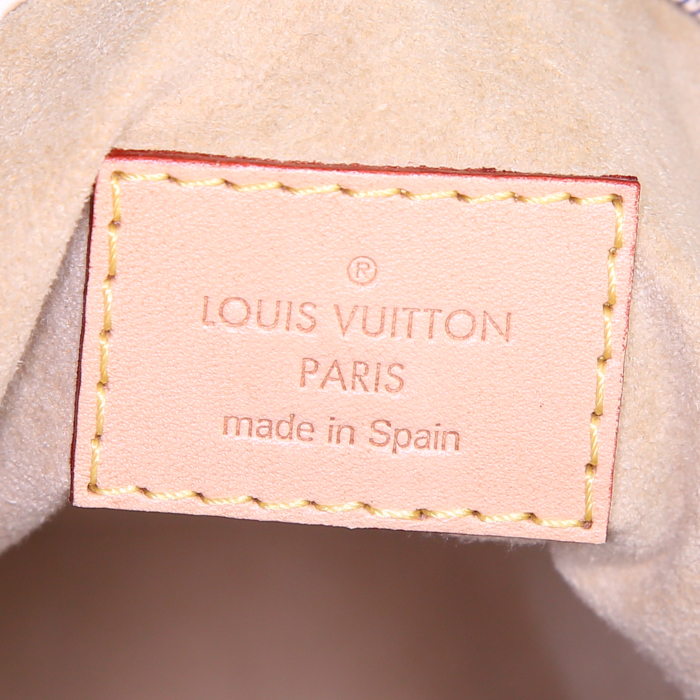 Sac à main Louis Vuitton Artsy moyen modèle en toile damier enduite azur et cuir naturel - Detail D3