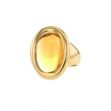 Bague Cartier Baignoire en or jaune et citrine
