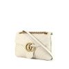 Borsa a tracolla Gucci GG Marmont in pelle trapuntata bianca con decori geometrici - 00pp thumbnail