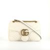 Borsa a tracolla Gucci GG Marmont in pelle trapuntata bianca con decori geometrici - 360 thumbnail