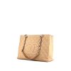 Chanel Shopping GST shopping bag in beige quilted grained leather - 00pp thumbnail