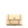 Chanel Timeless jumbo shoulder bag in cream color quilted leather - 360 thumbnail