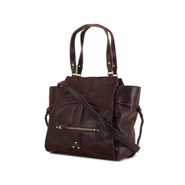 Borsa a tracolla Jerome Dreyfuss Anatole in camoscio color prugna