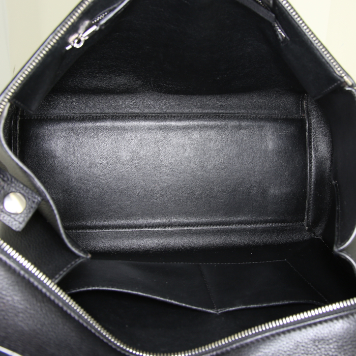 Bolso de mano Celine Edge en cuero granulado negro - Detail D2