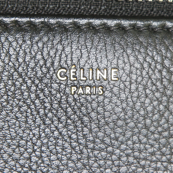Celine Edge handbag in black grained leather - Detail D3