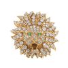 Van Cleef & Arpels, by Georges Lenfant, 1970's brooch-pendant in yellow gold, diamonds and emerald - 00pp thumbnail