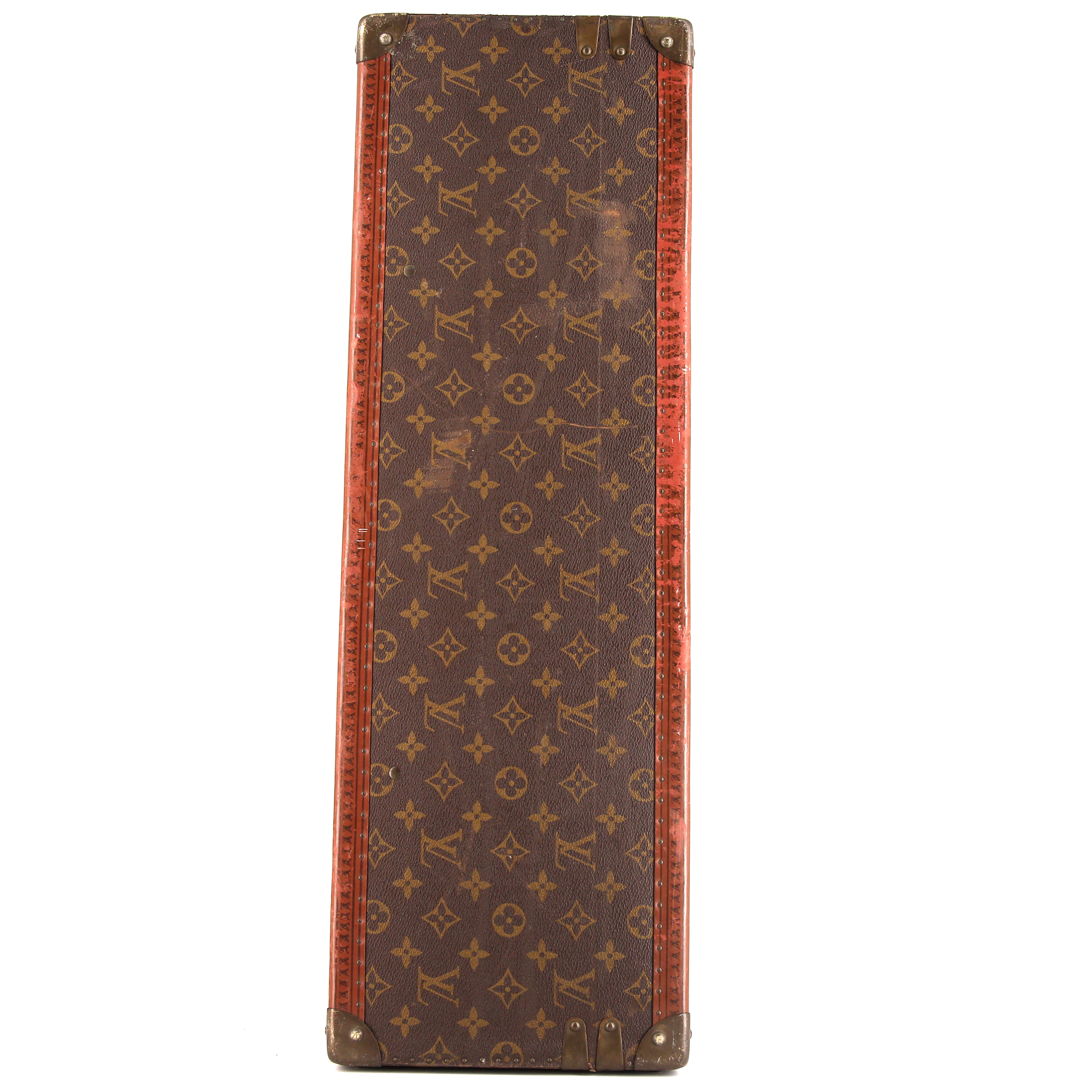 Maleta Louis Vuitton en lona Monogram y fibra vulcanizada marrón - Detail D5