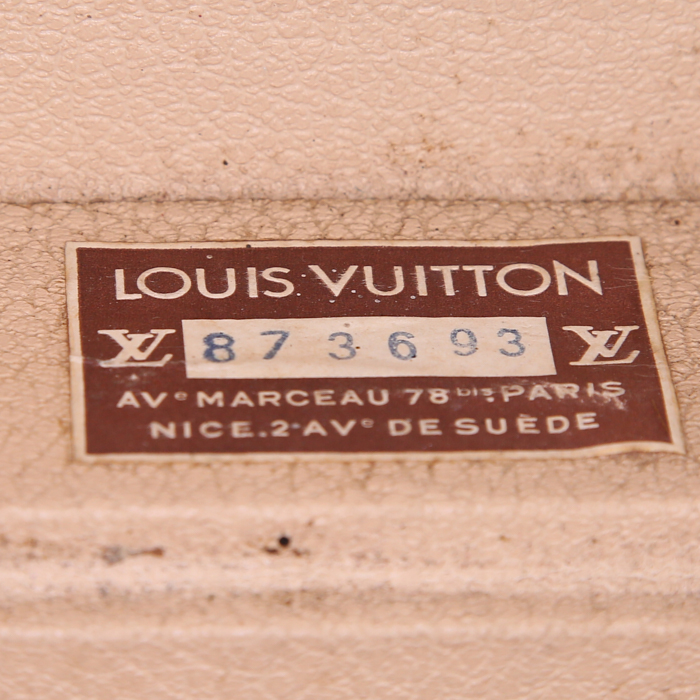 Maleta Louis Vuitton Brettes Chapeaux en lona Monogram y fibra vulcanizada marrón - Detail D3