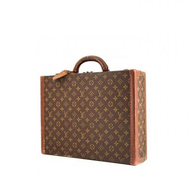 Borsa portadocumenti Louis Vuitton President in tela monogram cerata marrone e pelle naturale