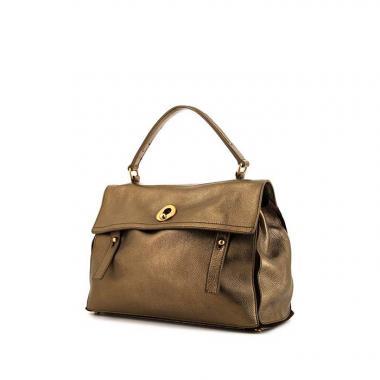 Borsa Yves Saint Laurent Muse Two in pelle mordoré e camoscio marrone