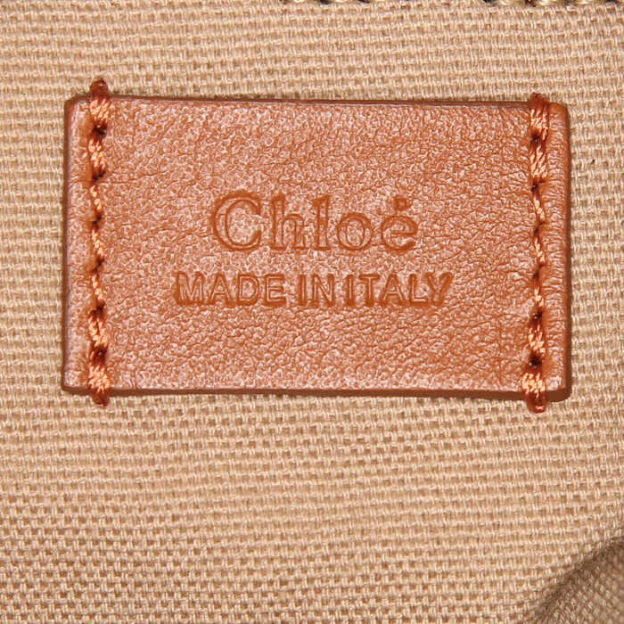 Chloé Roy shopping bag in brown leather - Detail D4